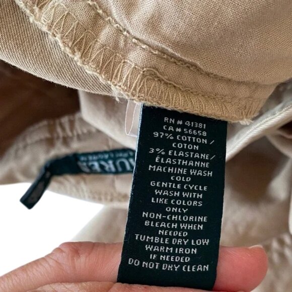 Lauren Ralph Lauren cargo pants tan women’s size 8 - Picture 10 of 10